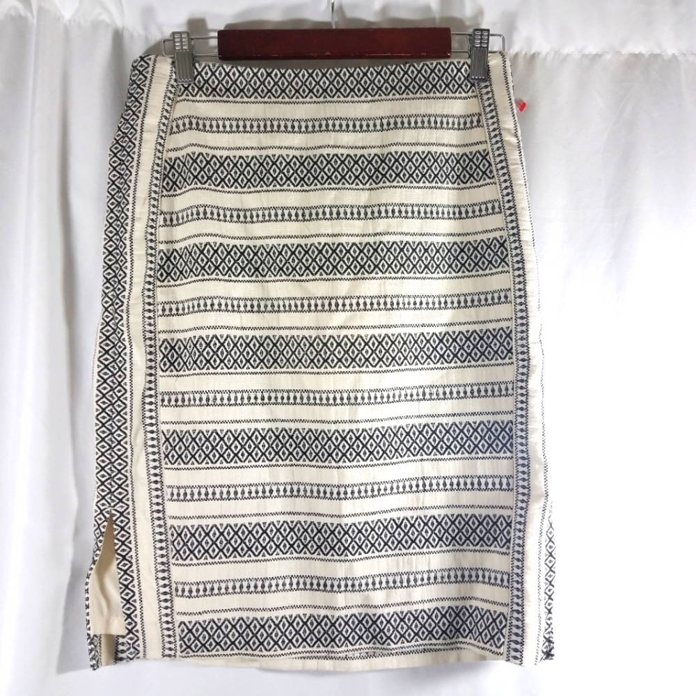 Loft Aztec Geometric Pencil Skirt 6 NWT